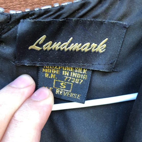 Vintage Landmark Silk Beaded Dress Size Small - Picture 4 of 4